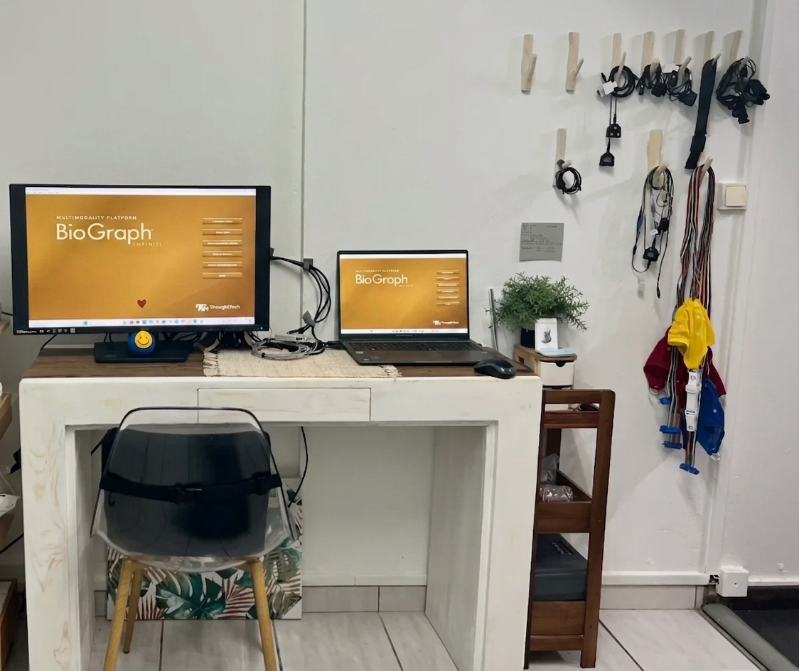 Séance de biofeedback au cabinet