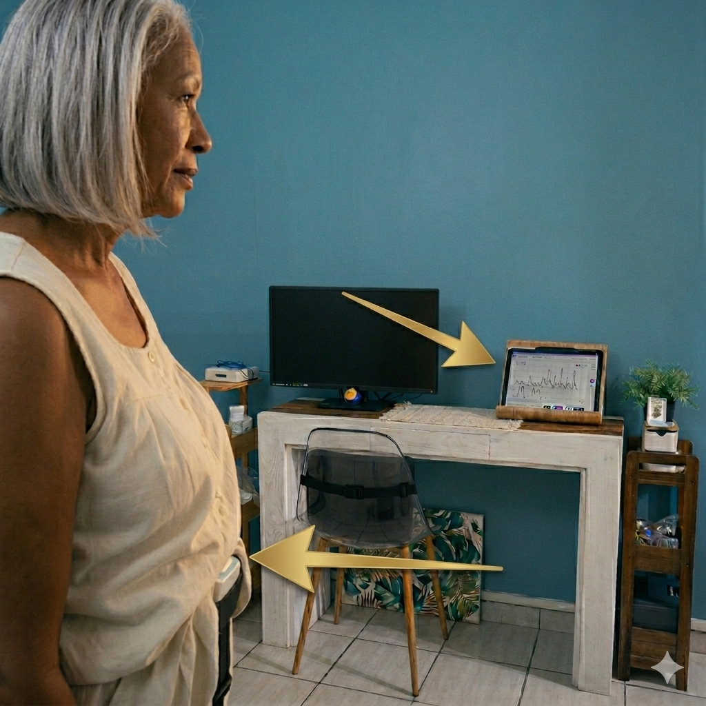 Séance de biofeedback au cabinet