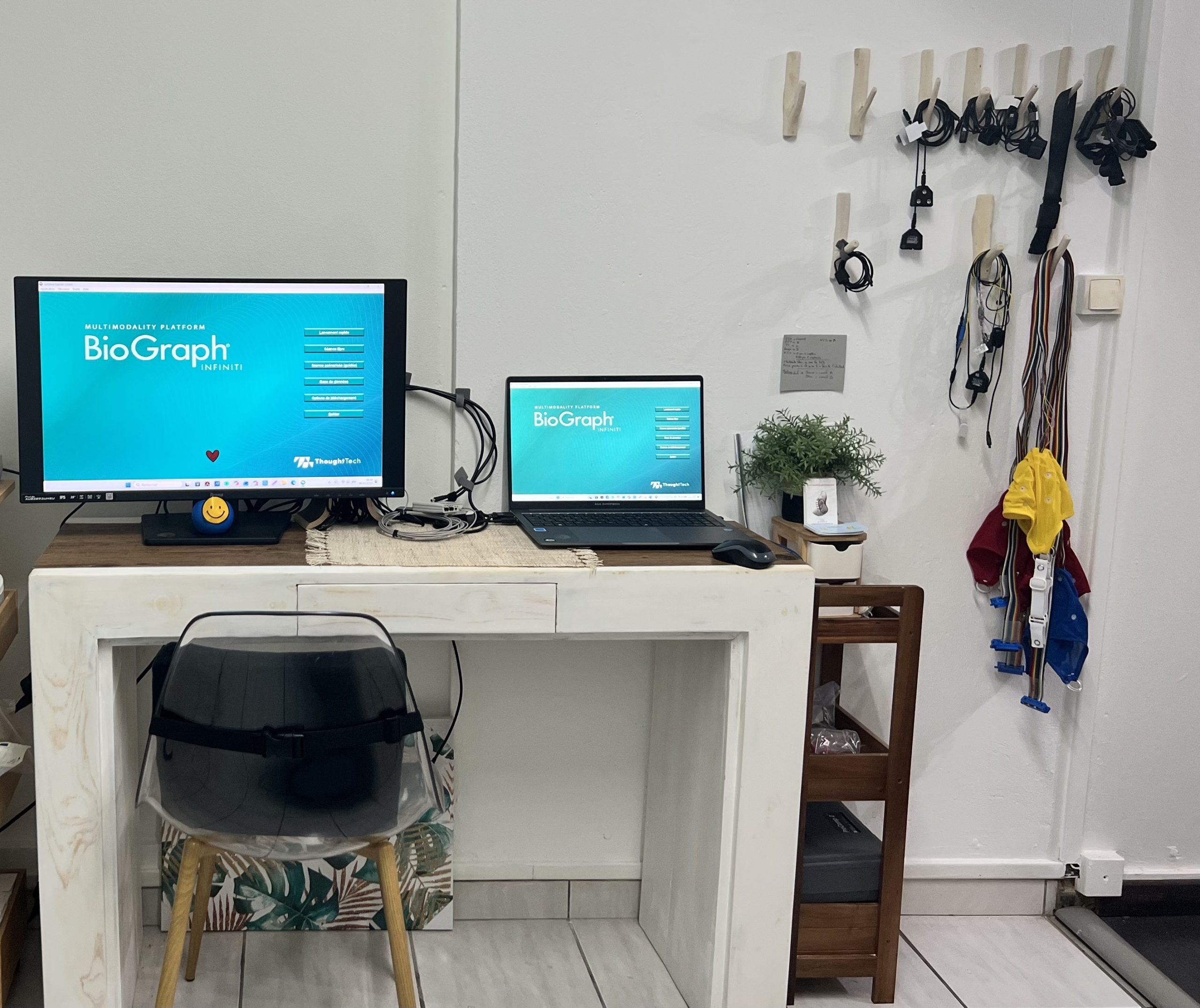 Séance de biofeedback au cabinet